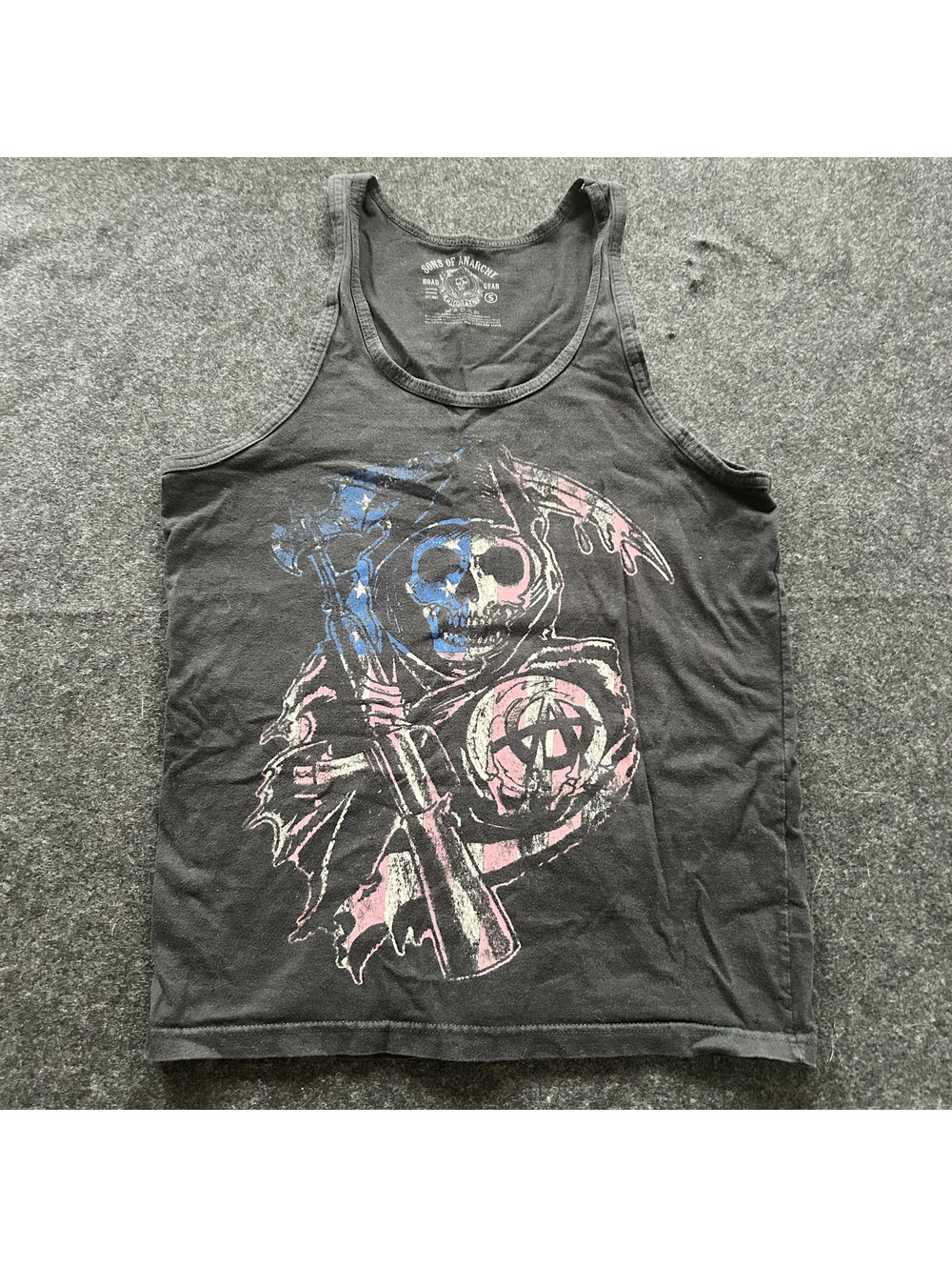 Official Sons of Anarchy Road Gear Prospect Grim Reaper Tank Top Size S